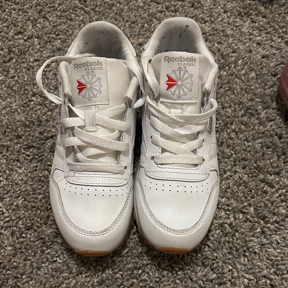 Reebok Kids White and Red Sneakers